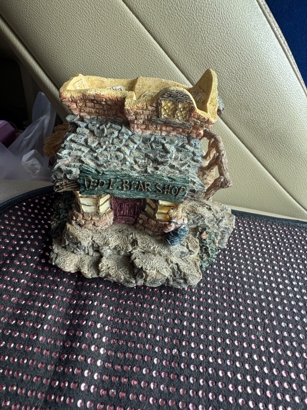 Vintage Boyds Ted E Bear Shop Hand-Painted Miniature Cottage Figurine -